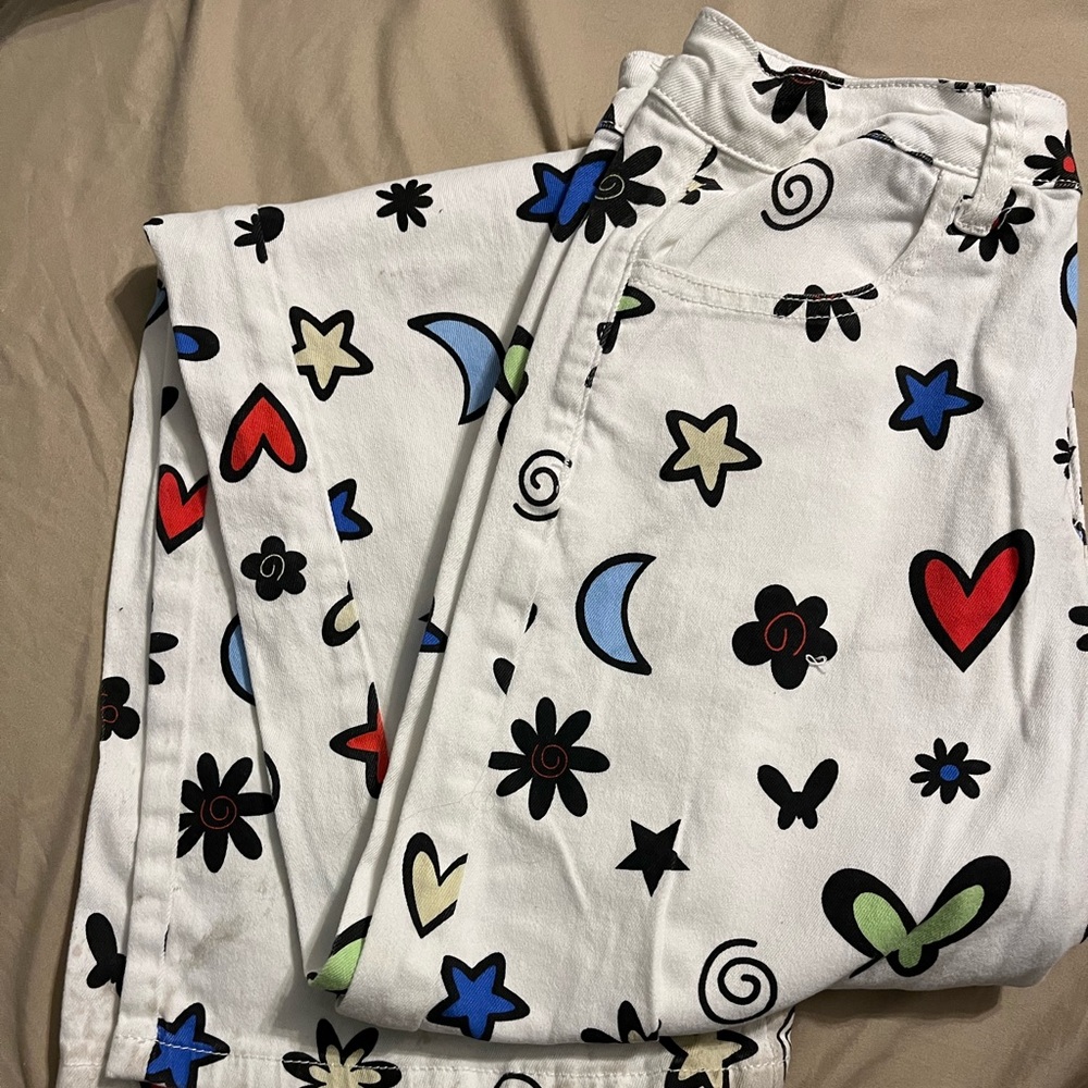 Bailey Rose Pants Stars Butterflies Swirls Size XS (fits like M)